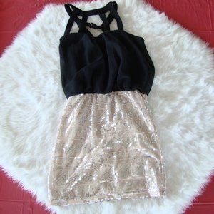 sequin bottom party dress